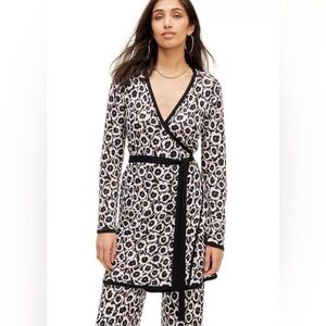 Diane Von Furstenberg x Target Floral Black White wrap Knit Dress